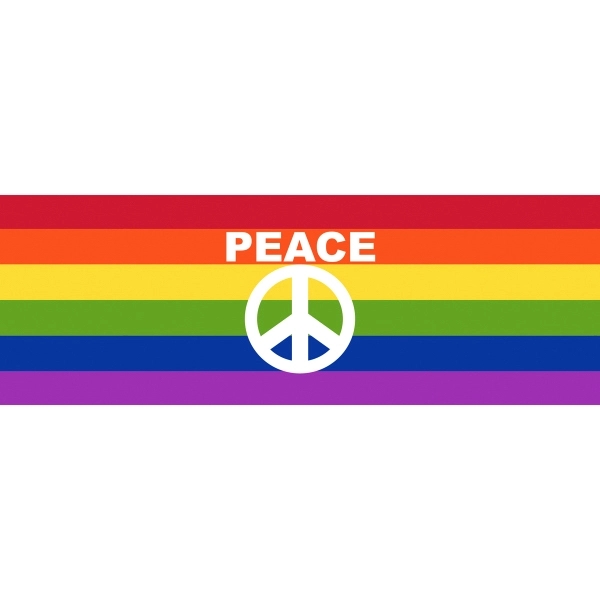 Peace with sign Window Decals 3" x 10" 2