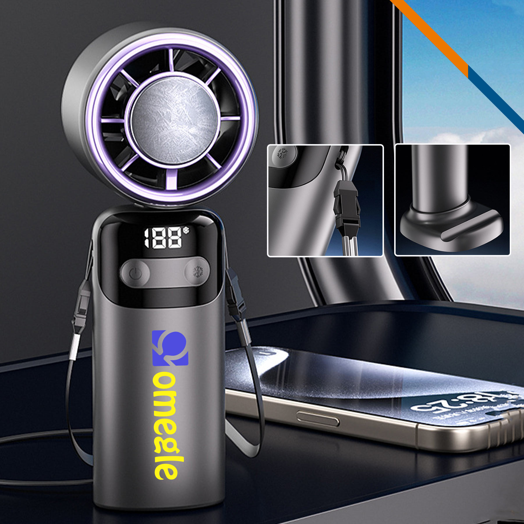 Lawler 100 Speeds Turbo Handheld Fan 7