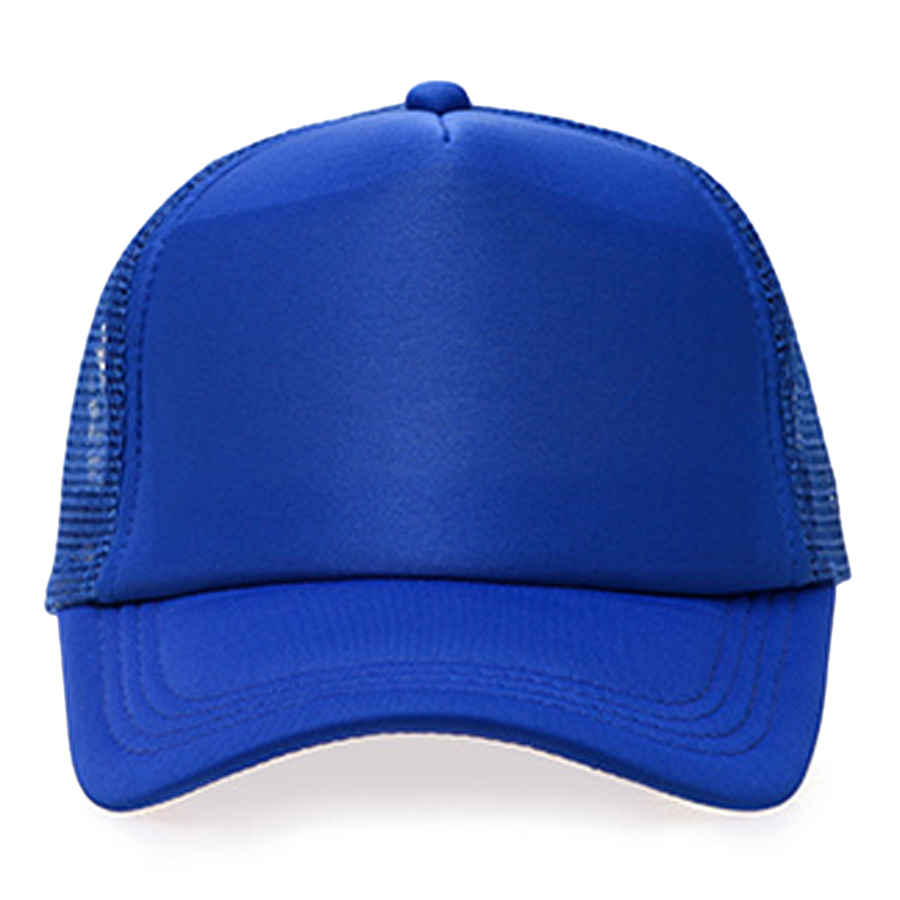 Stock 2-Tone Polyester 5 Panel Mesh Back Cap, Double Row 3