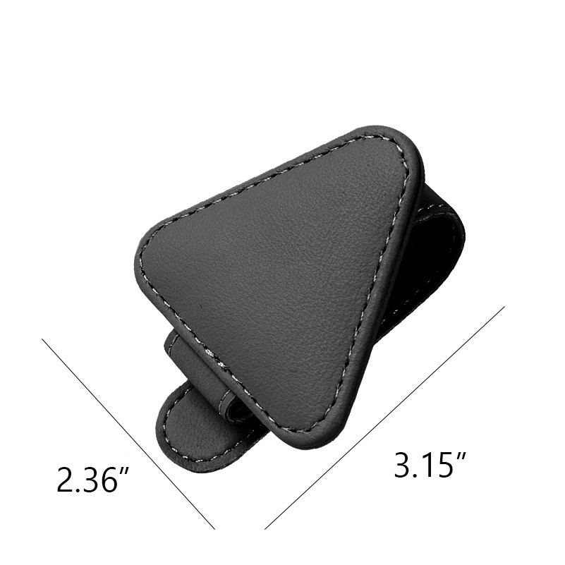 PU Leather Car Sun Visor Sunglasses Holder Clip 3
