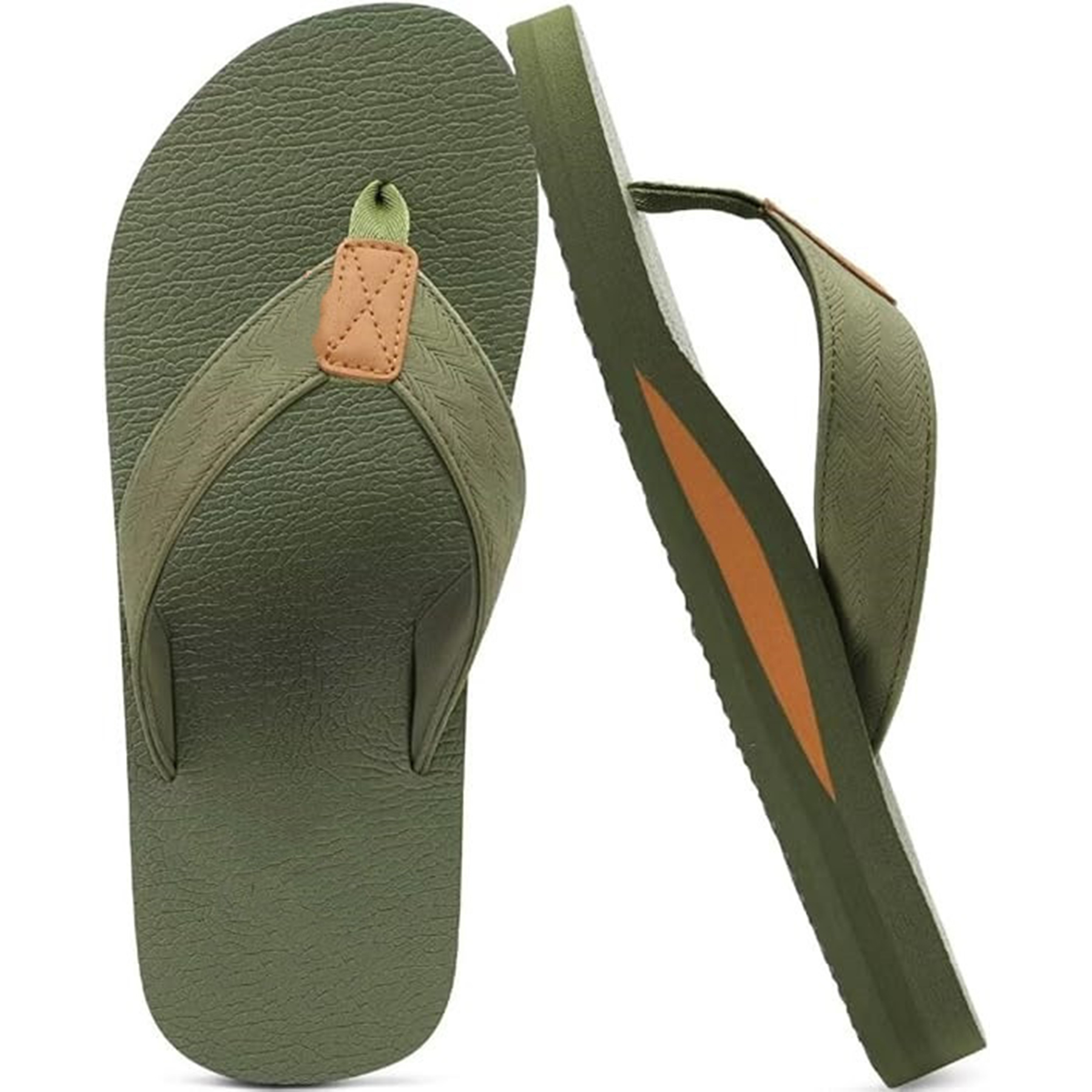 Men's Yoga Mat Leather Flip Flops 3