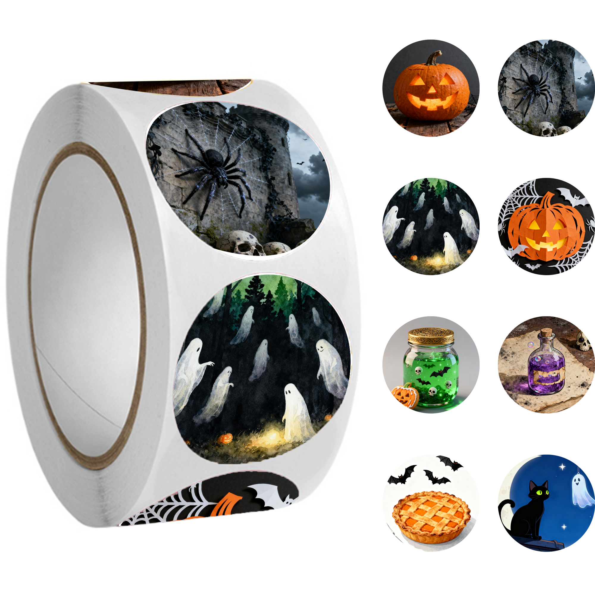 Customized 1.5" Seasonal Roll Stickers 1