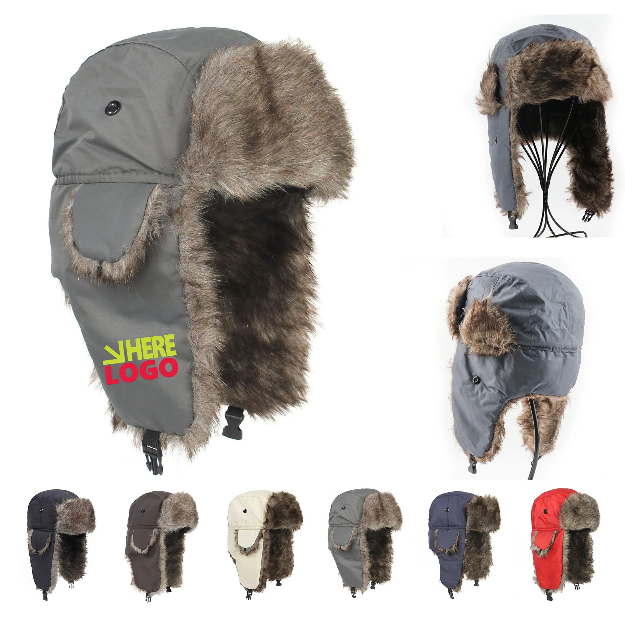 Faux Fur Ear Flap Winter Hat 3