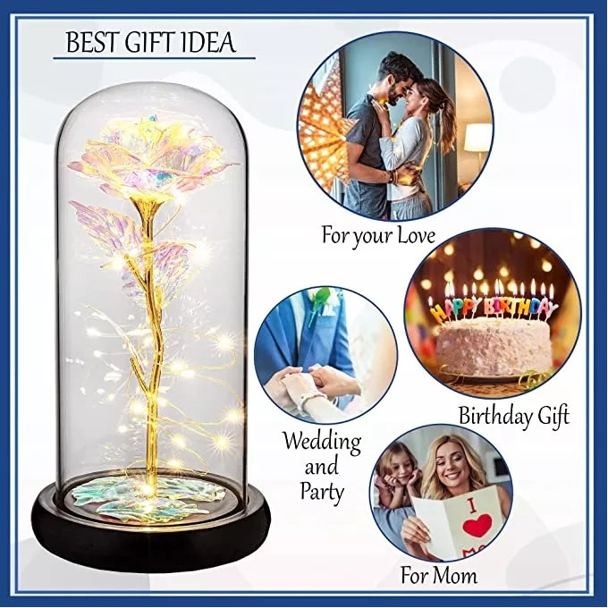 Rose For Women Flower Gifts Colorful Artificial Forever Gala 5