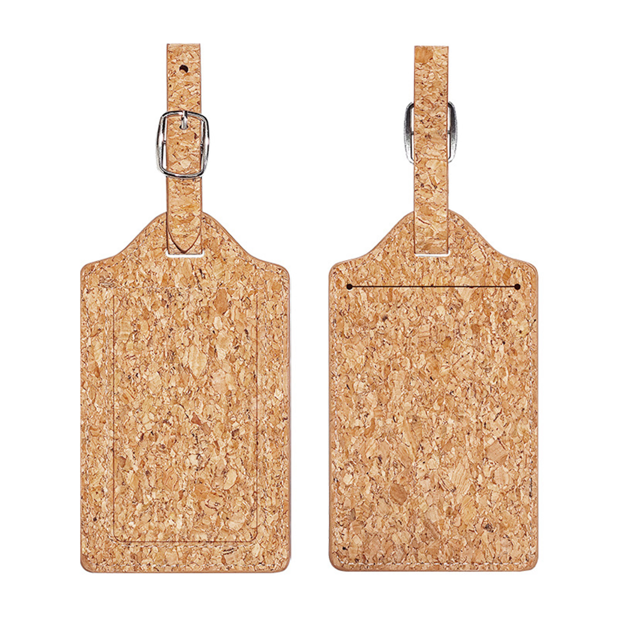 Wood Pattern PU Leather Luggage Bag Tags 2
