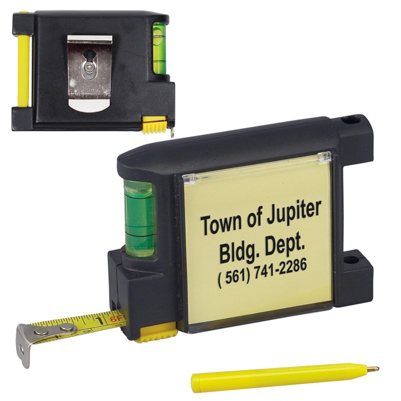 Multi-Function Tape Measure w/ Level/ Notepad & Pen 5