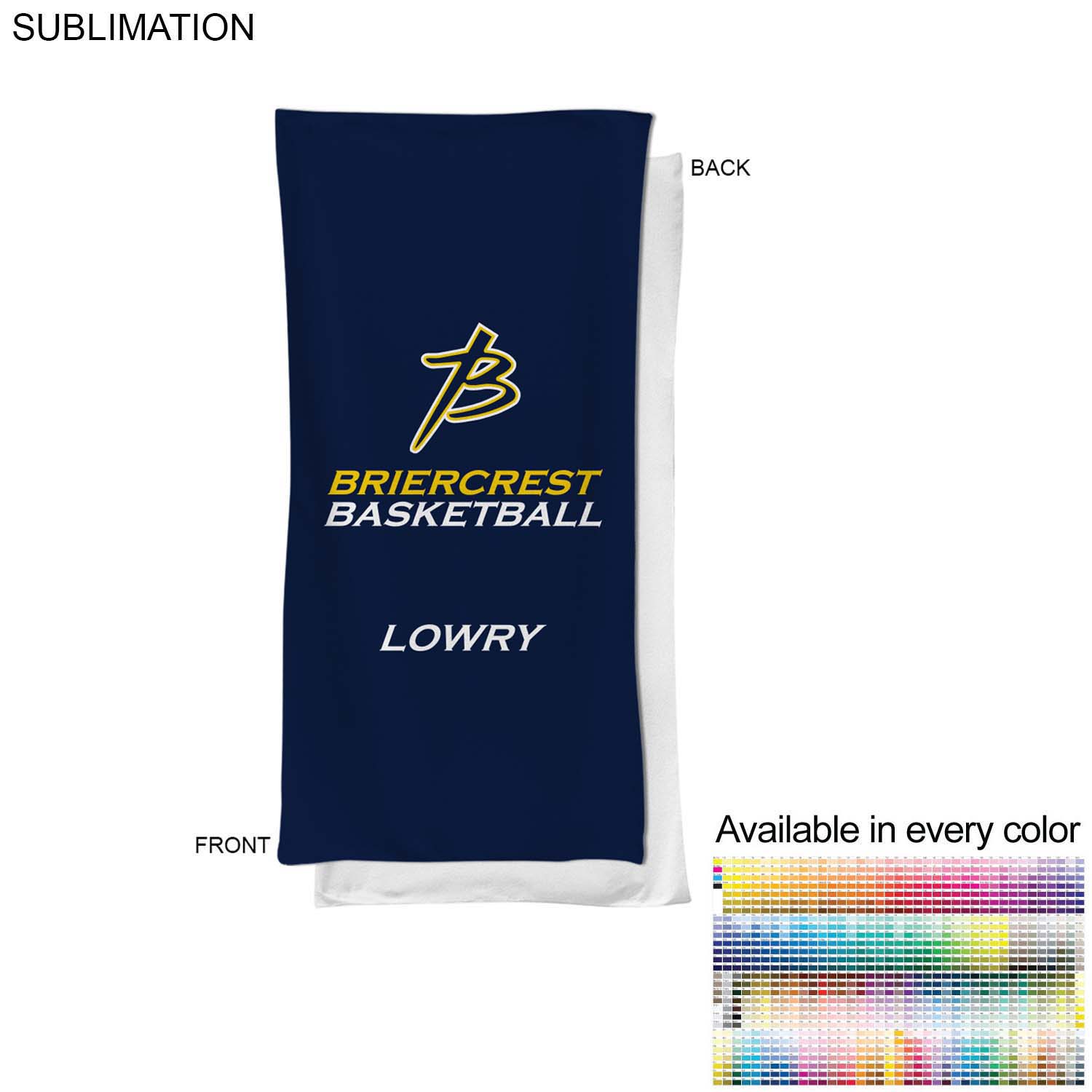 Team Towel in Microfiber Dri-Lite Terry, 20x40, Sublimated bench, neck towel 4