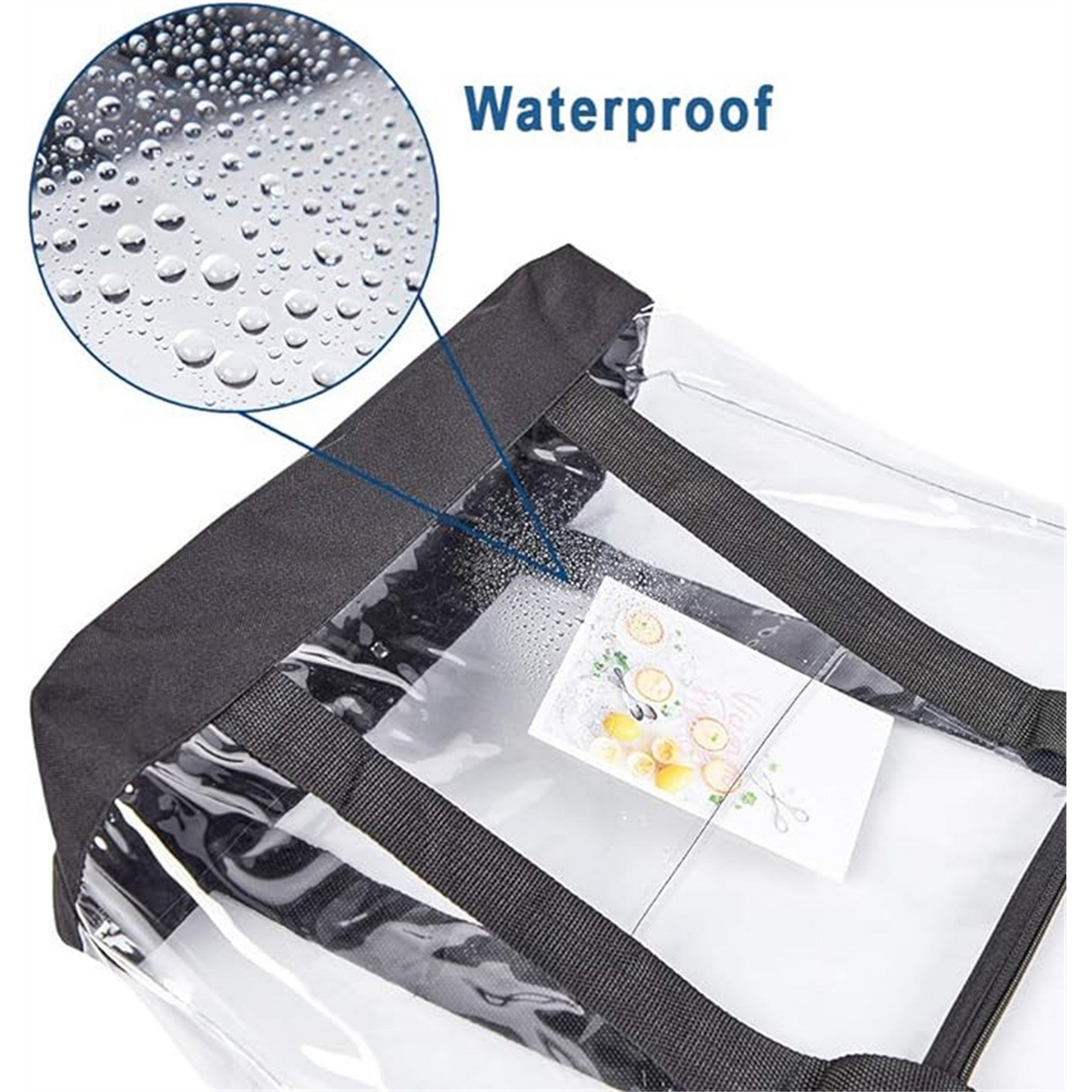 Large Clear Zippered Tote Bag 4