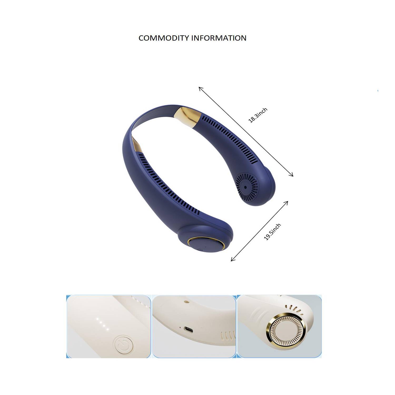 Bladeless Halterneck Outdoor Charging Small Fan 6