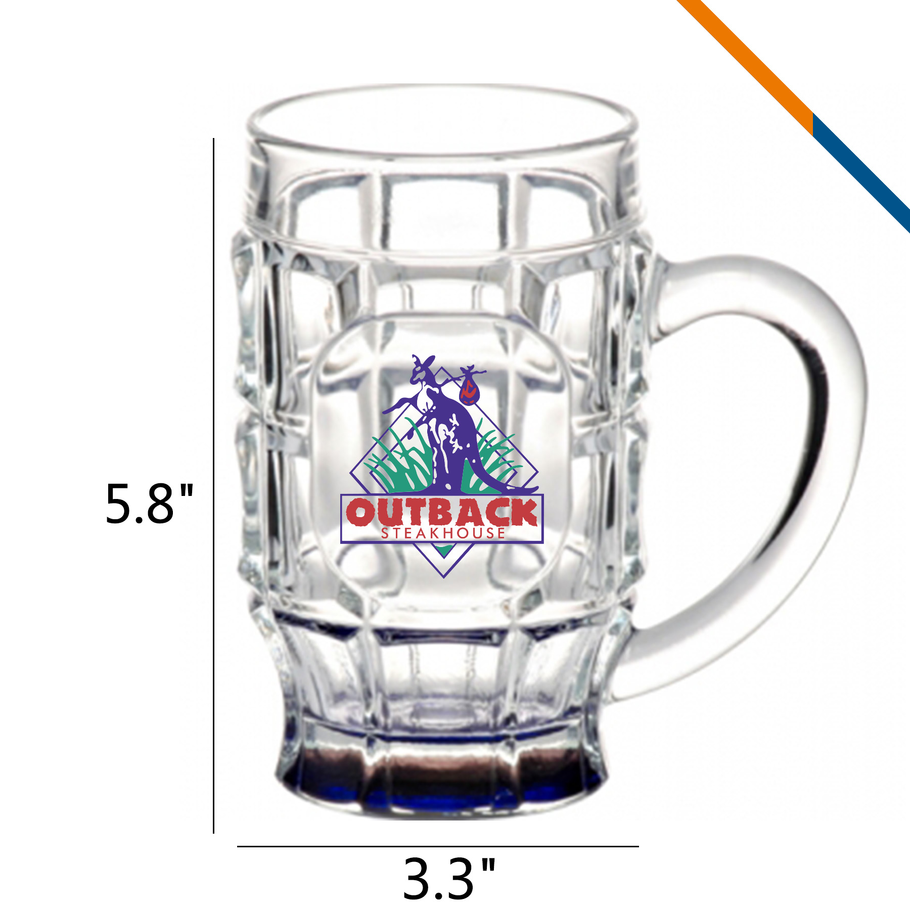 Durwin Dimpled Glass Beer Mugs - 17.75 OZ. 5