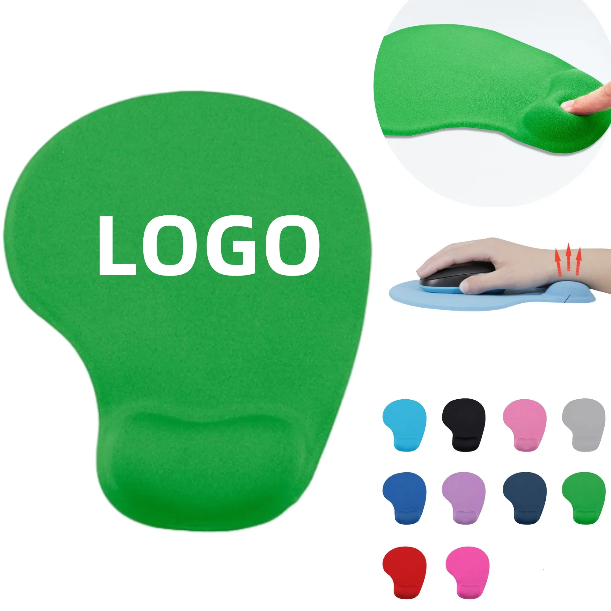 Recycled Mouse Mat Mousepad With Silicone Wrist Rests