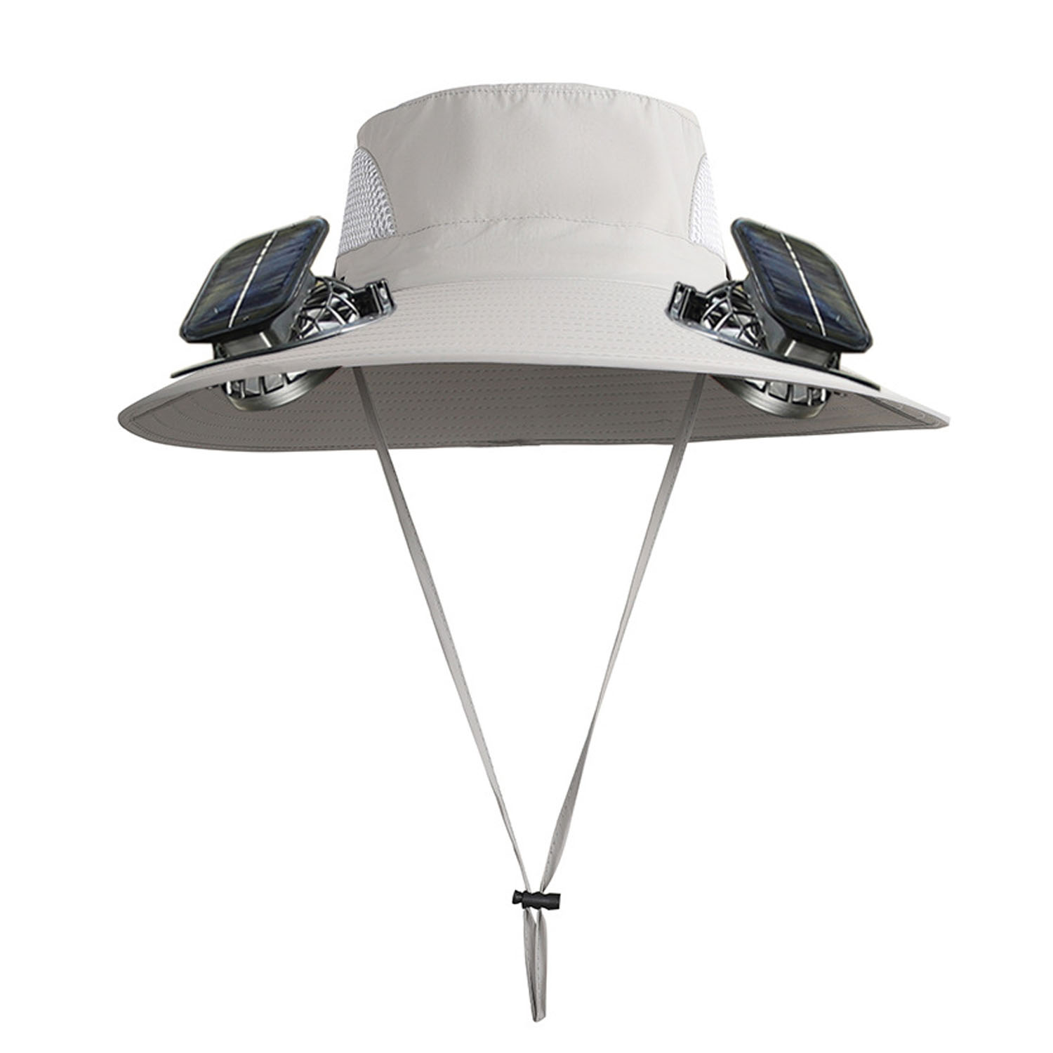 Wide Brim Waterproof Polyester Bucket Hat w/ Fans 9