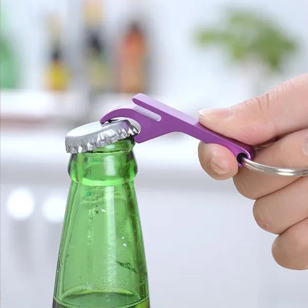 Aluminum Bottle Opener With Key Ring 1