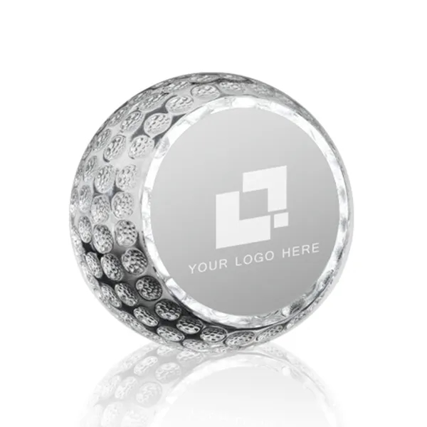 Crystal Golf Ball Paperweight 3