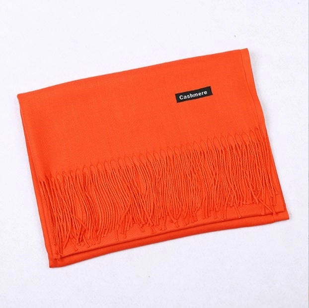 Autumn And Winter Solid Color Imitation Cashmere Scarf 2