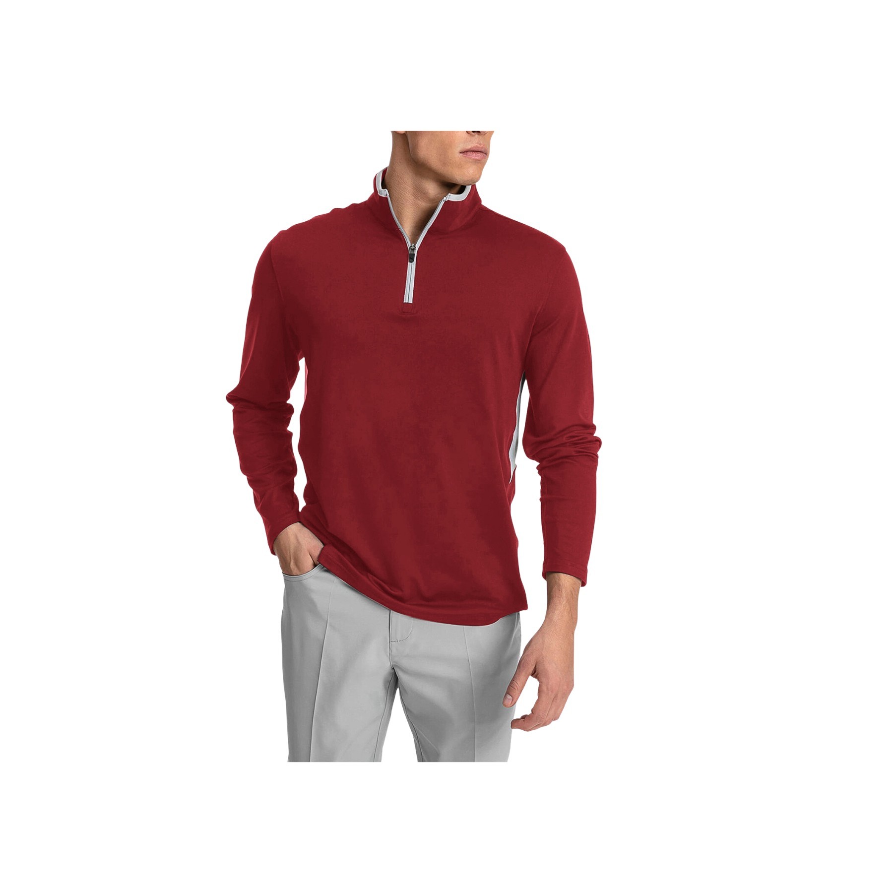 Men's Quarter Zip Polar Fleece Jacket 5