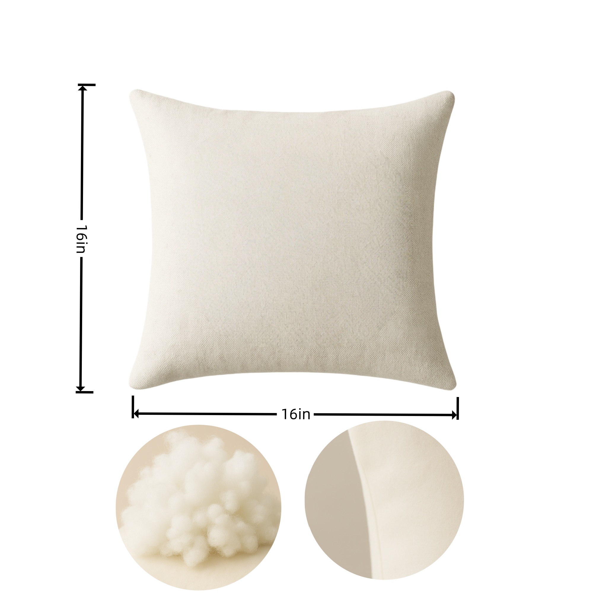 Double-Sided Print Square Pillow 16" 3