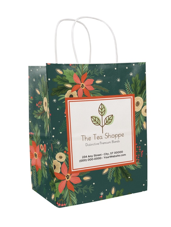 Christmas Scatter Design 3 Handle Shopper (8.5" x 10.25" x 5")