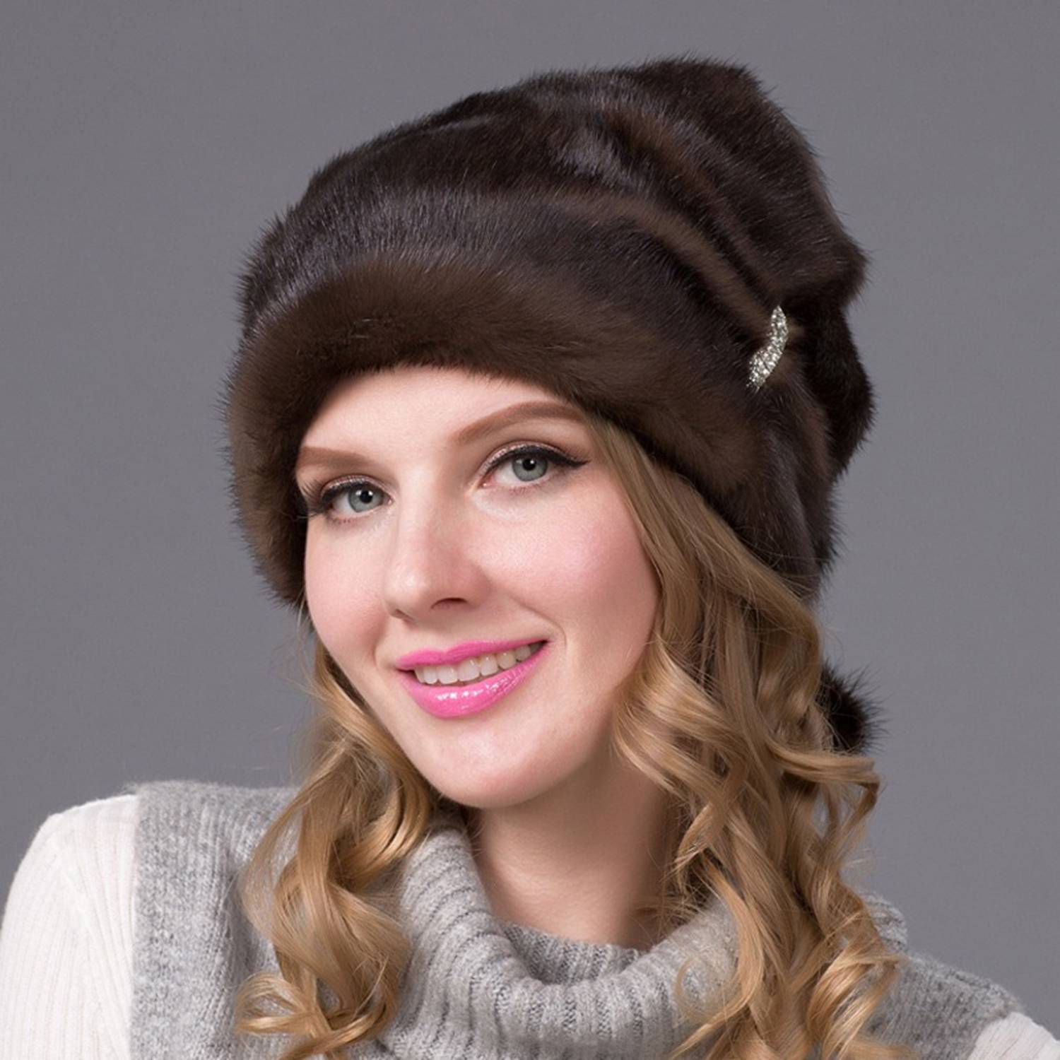 Fur Material Winter Warm Christmas Hat 2