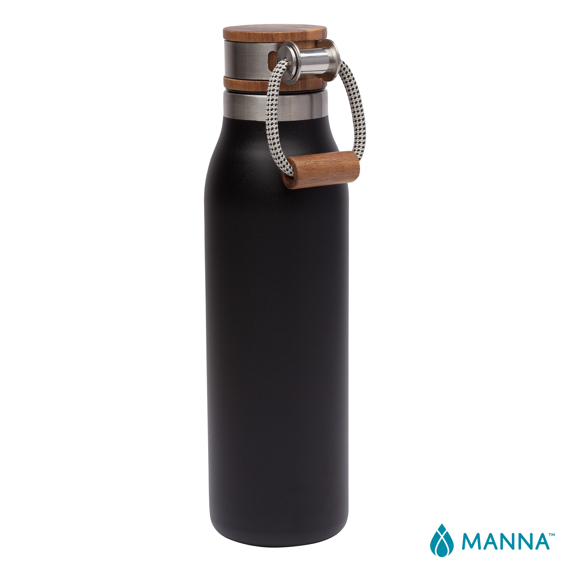 Manna™ 18 oz. Ascend Stainless Steel Water Bottle w/ Acacia Lid 17