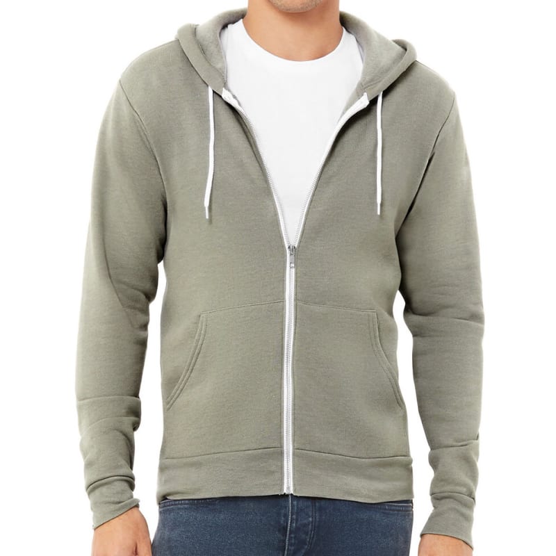 Bella Unisex Poly-Cotton Fleece Full-Zip Hoodie 90