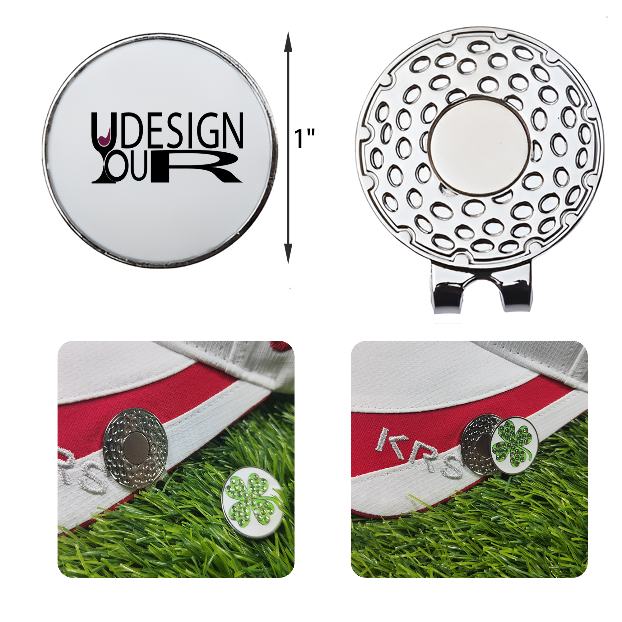MOQ 50 PCS Lightweight Golf Magnetic Hat Clip 2