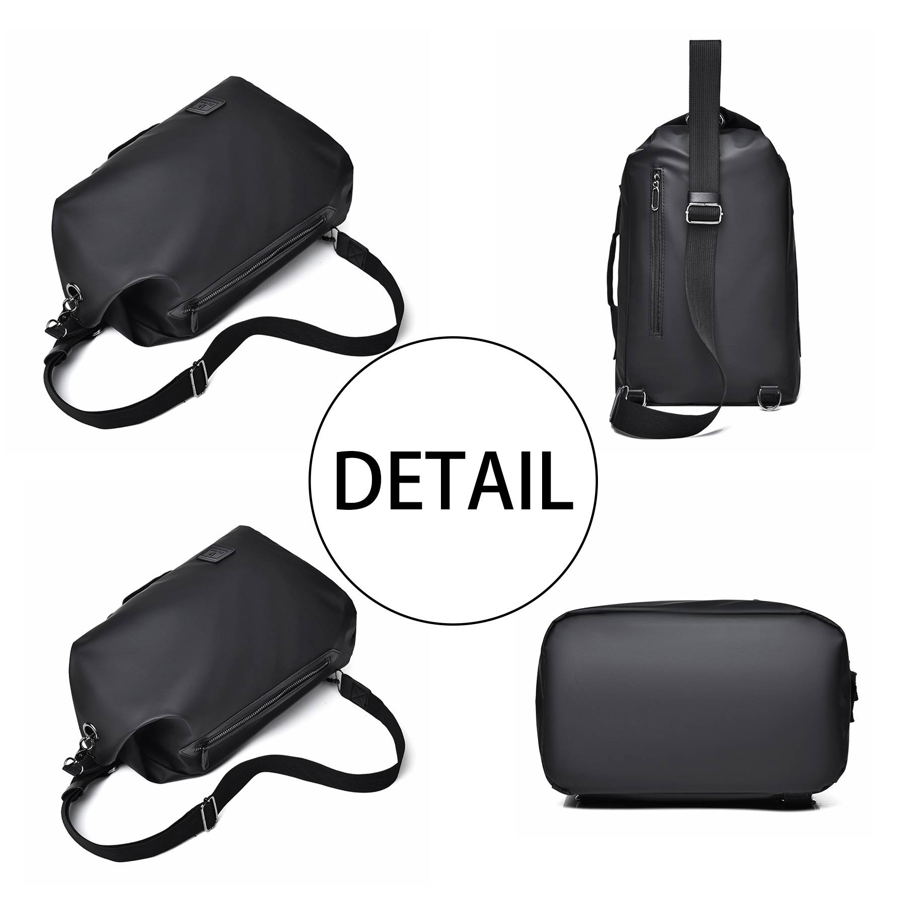 Nylon Sling Backpack with USB crossbody bag for Men 5