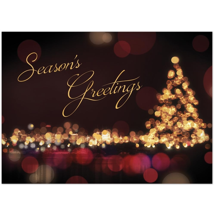 Classic City Lights Holiday Greeting Card 2