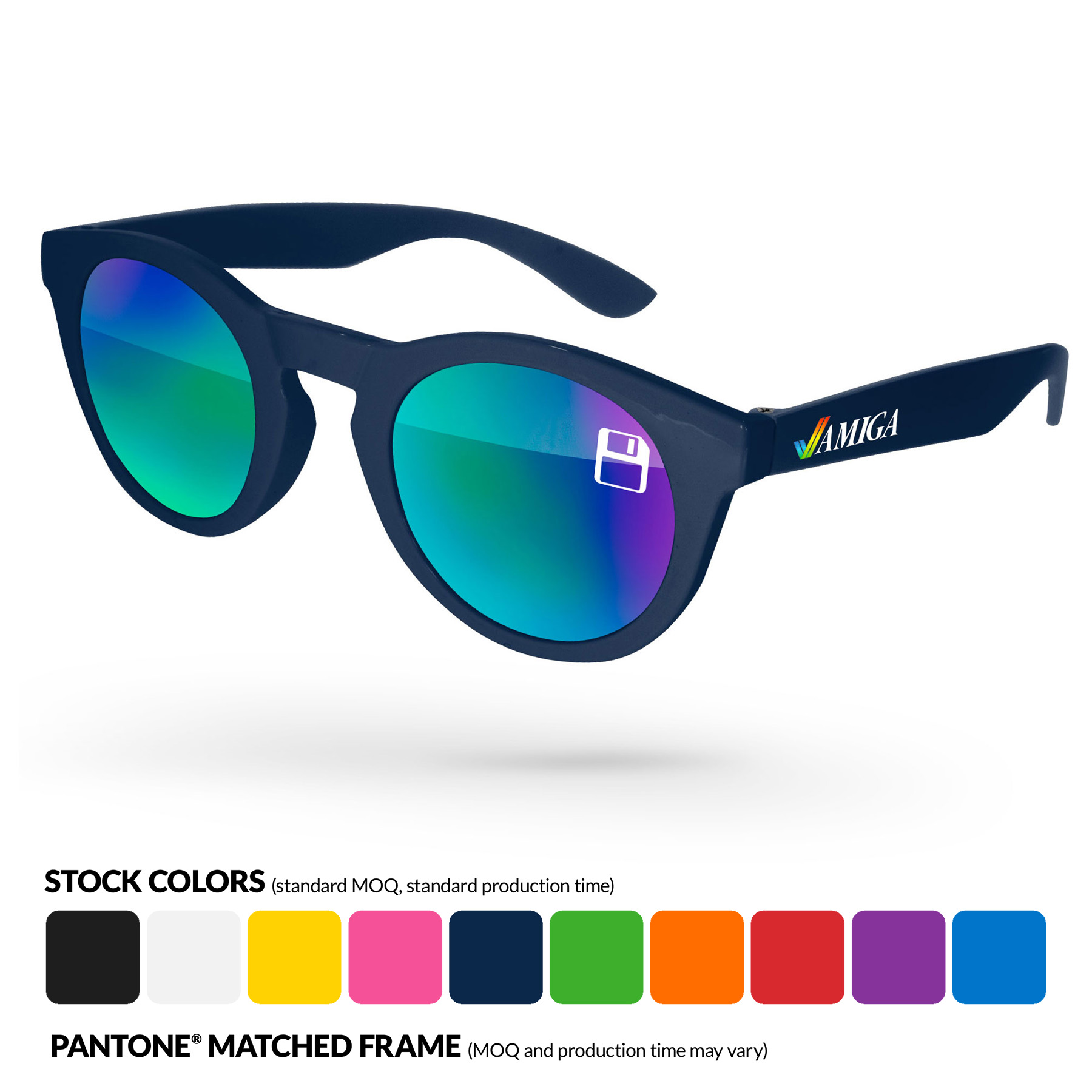 Andy Mirror Sunglasses w/ Temple Imprint 6