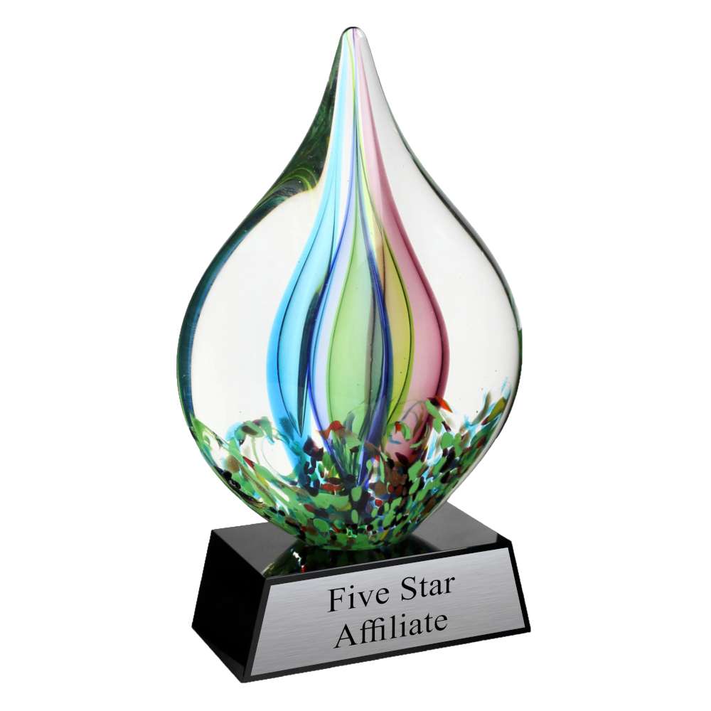 Coral Art Glass 11.5" 1