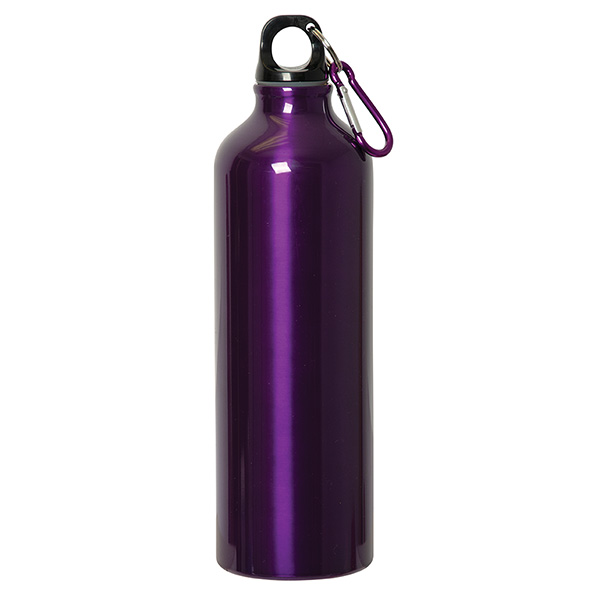 750 Ml (25 Fl. Oz.) Aluminum Water Bottle With Carabiner, custom water bottle with logo imprint 9
