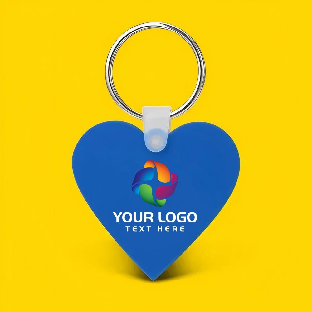 Custom Heart Shaped Silicone Key Tag