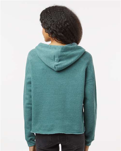 Women's Angel Fleece Crop Hooded Sweatshirt - W23101 2