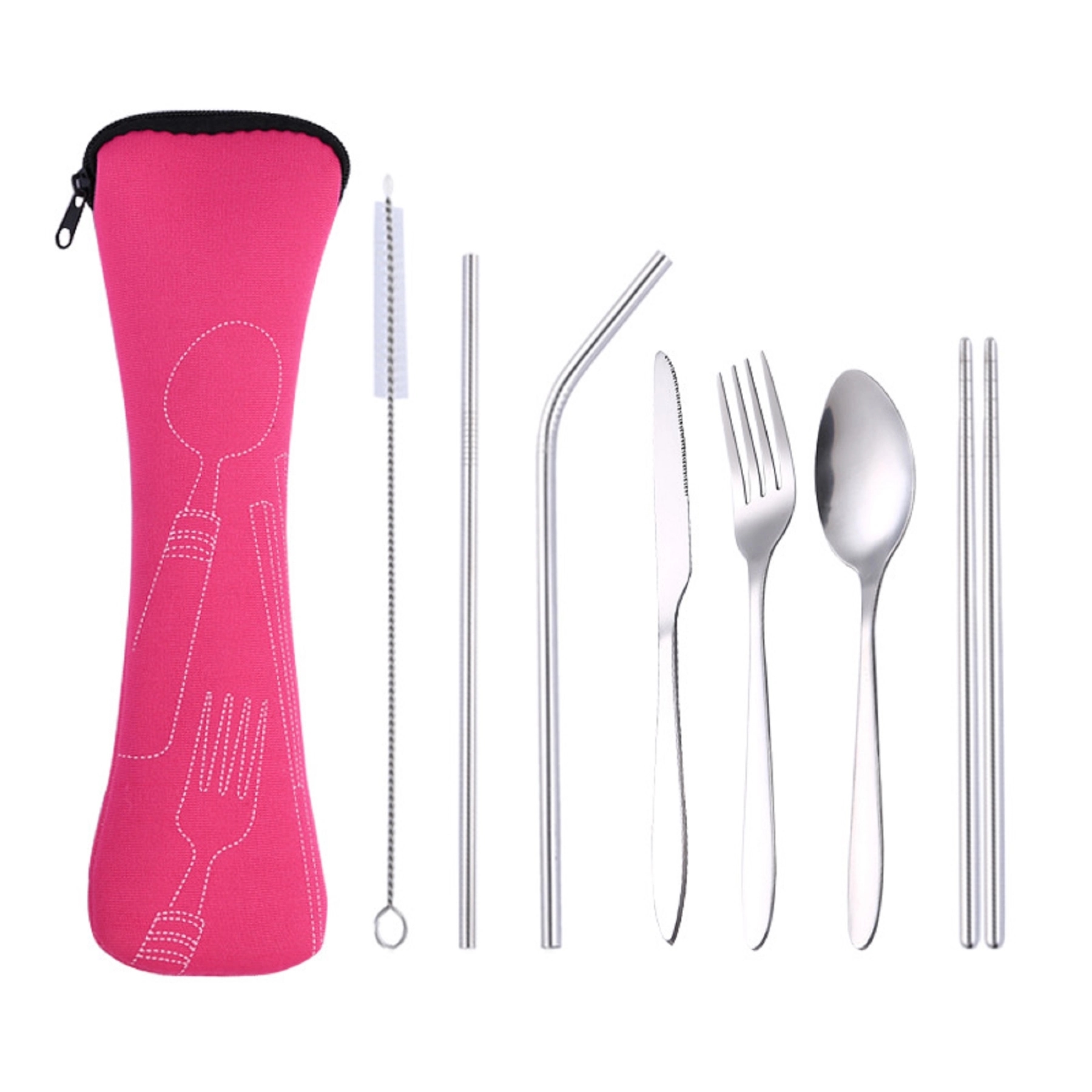 Stainless Steel Cutlery 7 Piece Set with Neoprene Bag 9