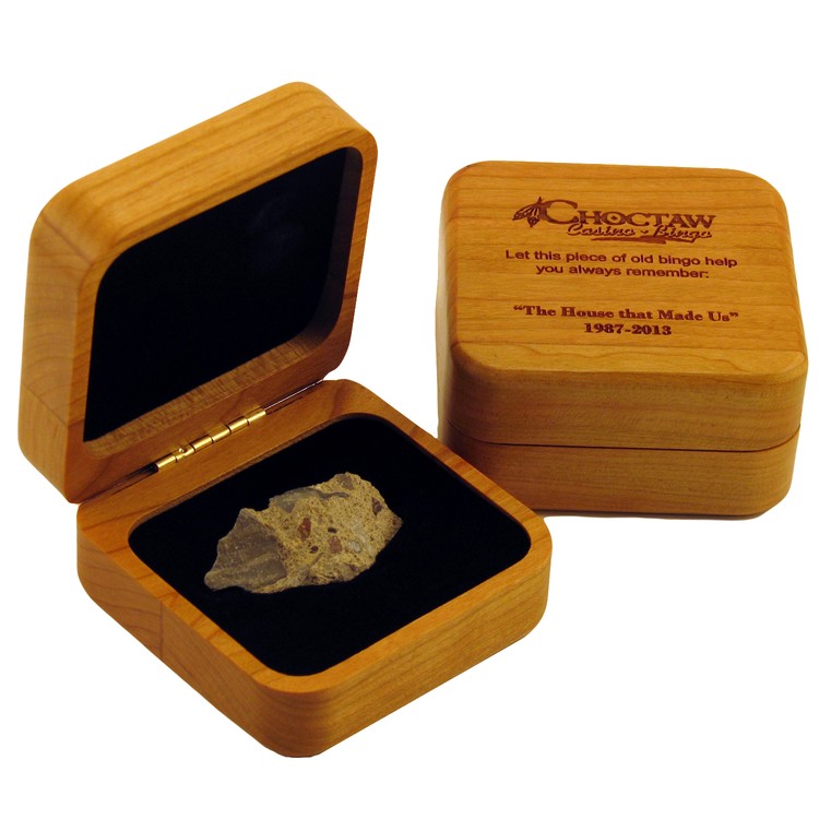 Wood Coin Box, 3" x 3"x 1.5" 13