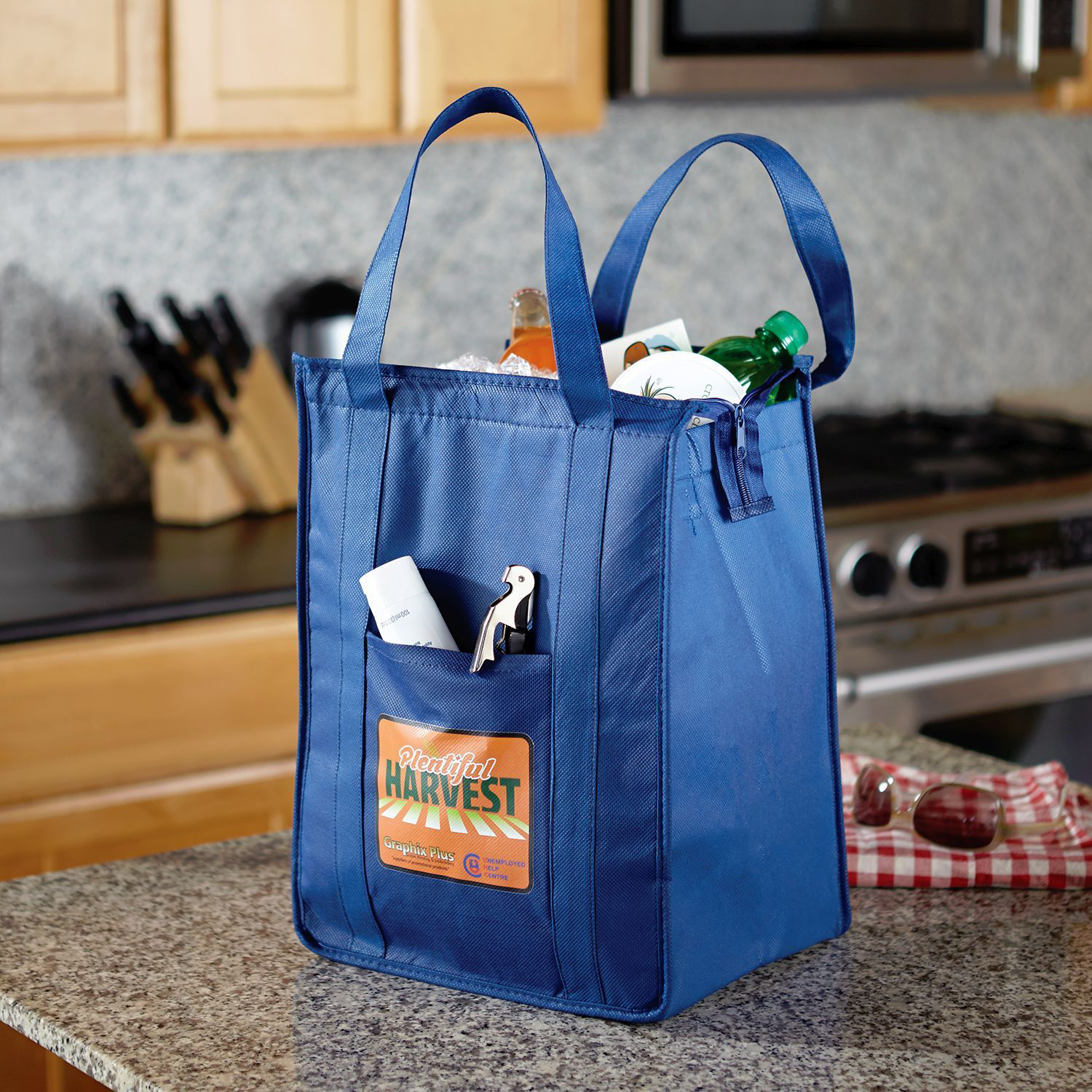 Insulated Polytex Tote W/Zipper 7