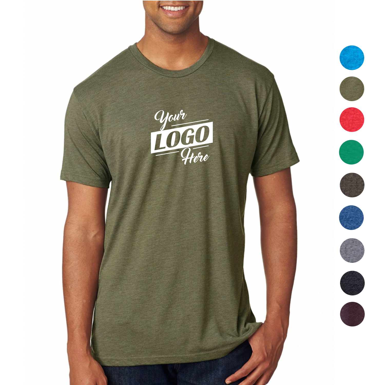 Next Level 4.3 oz. 50/25/25 Polyester/ Cotton/ Rayon Preshrunk T-shirt 1