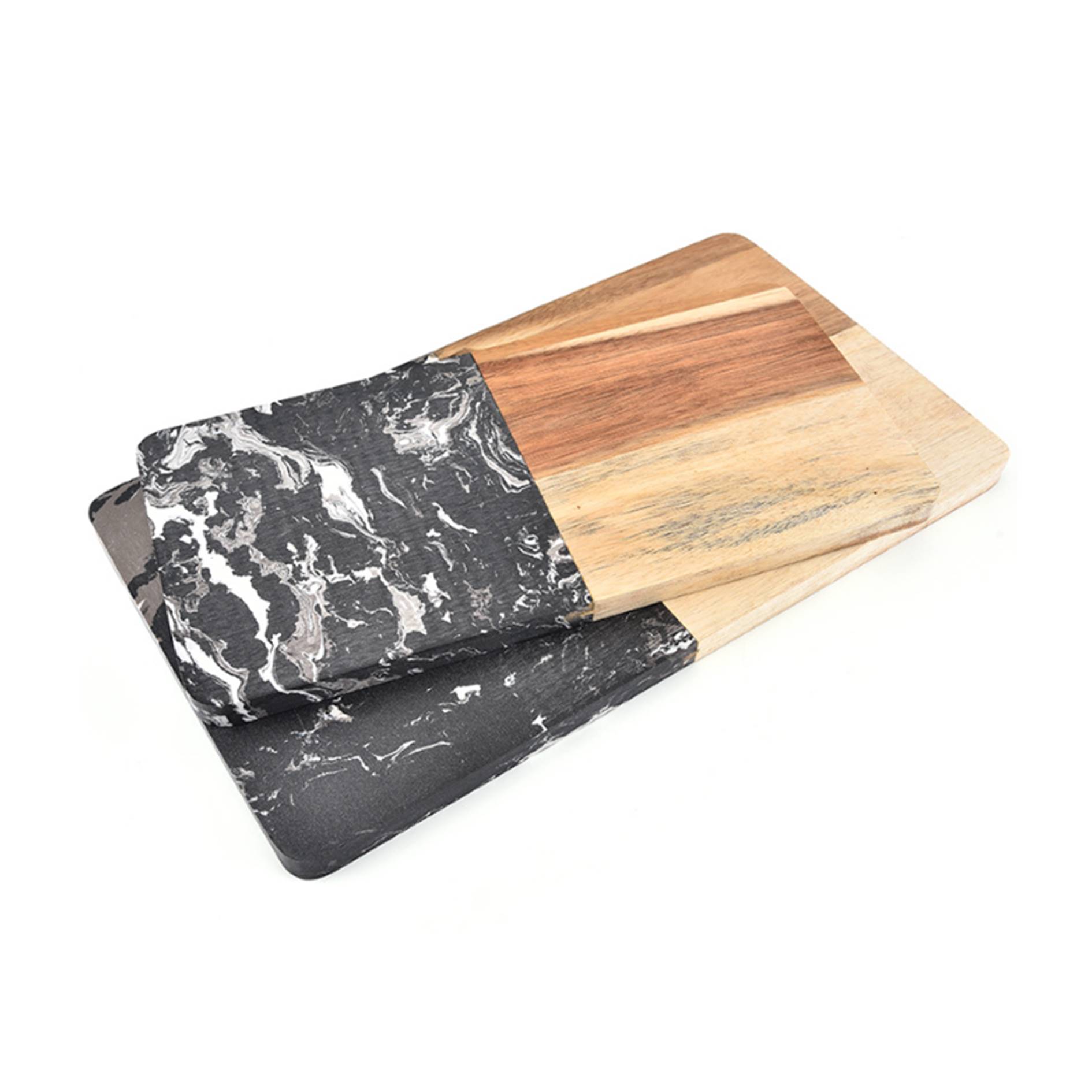 Marble With Wood Serving Board 3