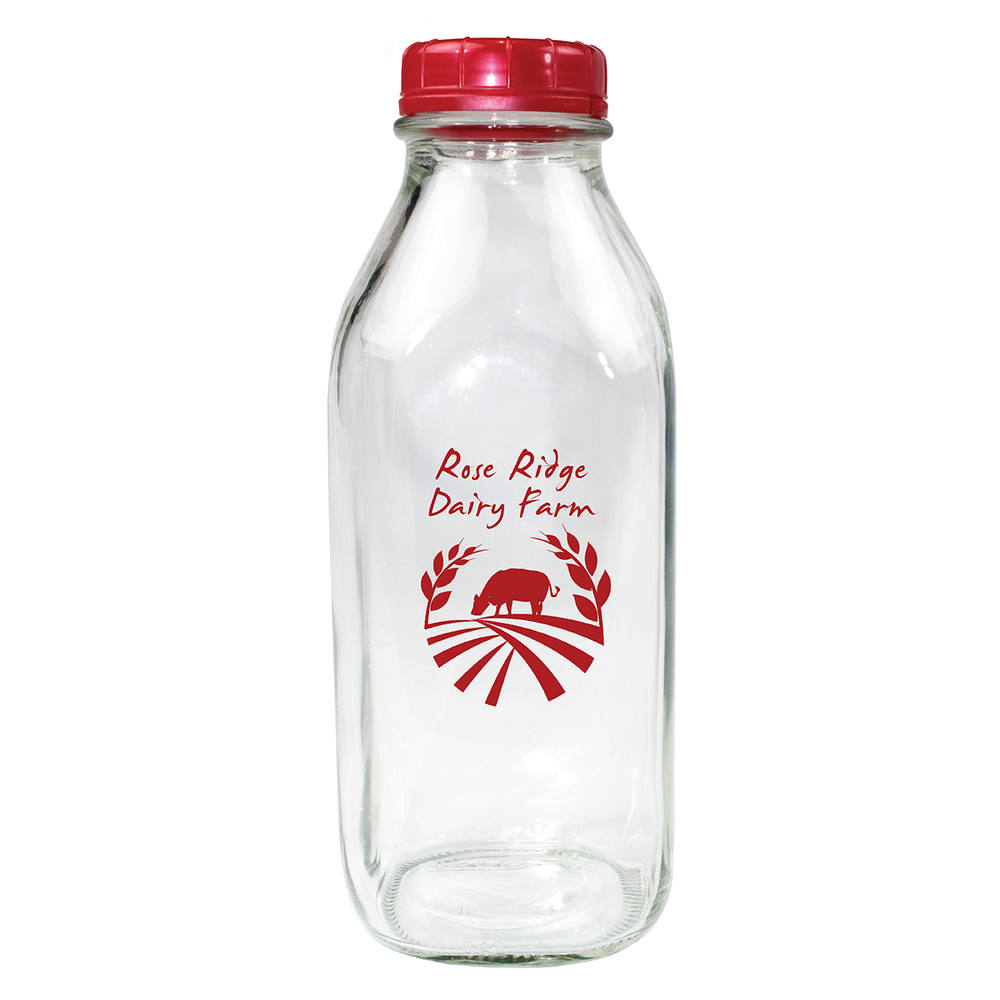 1 Quart Glass Milk Bottle With Lid 7