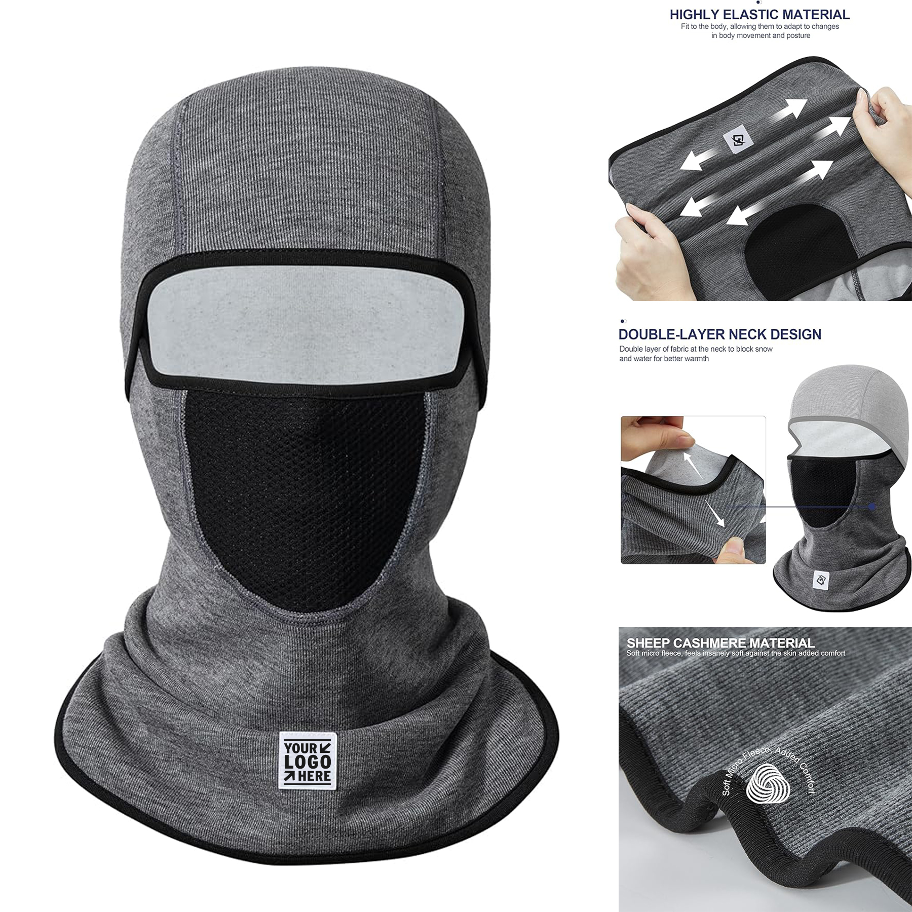 Men Women Cold Weather Balaclava Ski Winter Fleece Full Face Mask 2