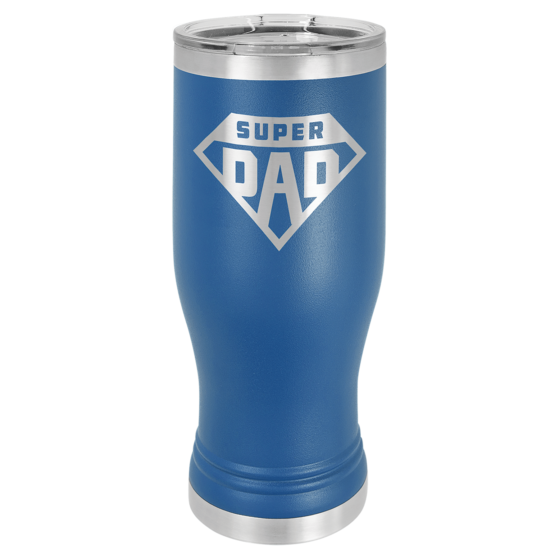 20 oz. Royal Blue Laser Engraved Polar Camel Pilsner Tumbler w/Clear Lid 2