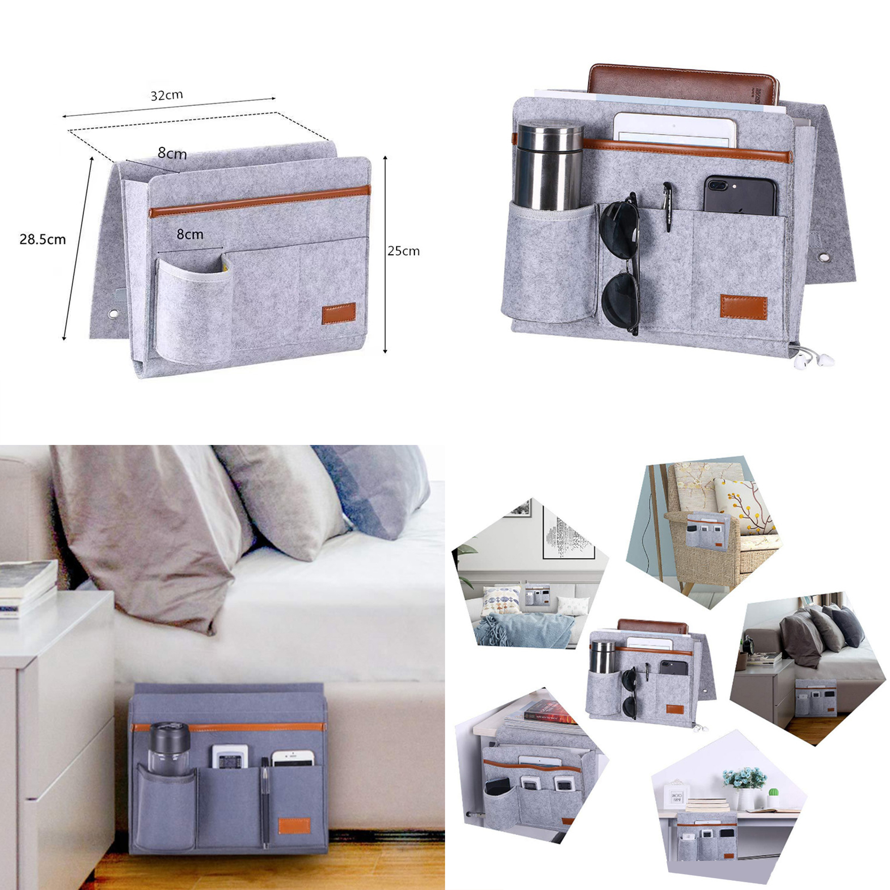 5 Pockets Remote Control Holder 2