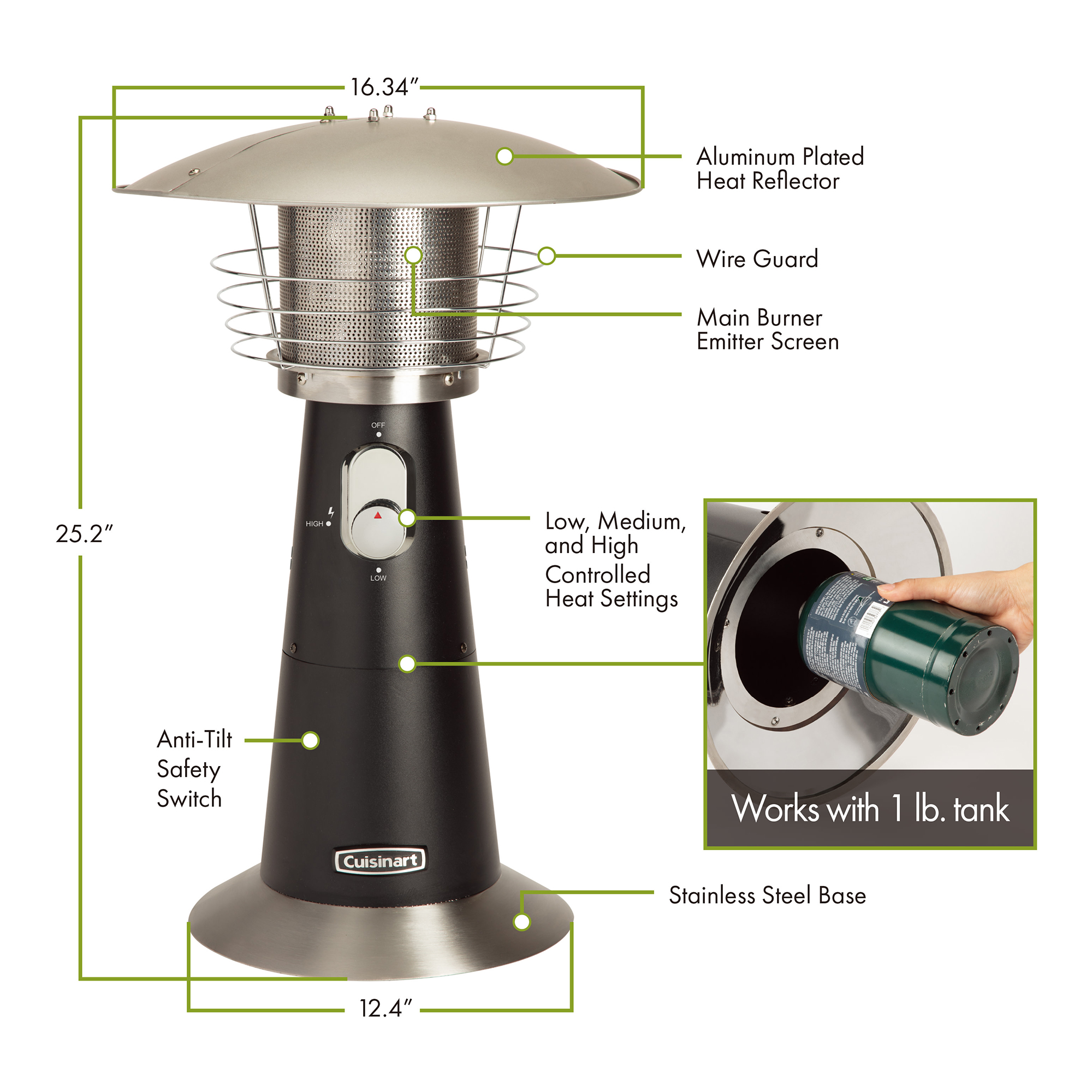 Cuisinart Outdoors® Tabletop Patio Heater 23