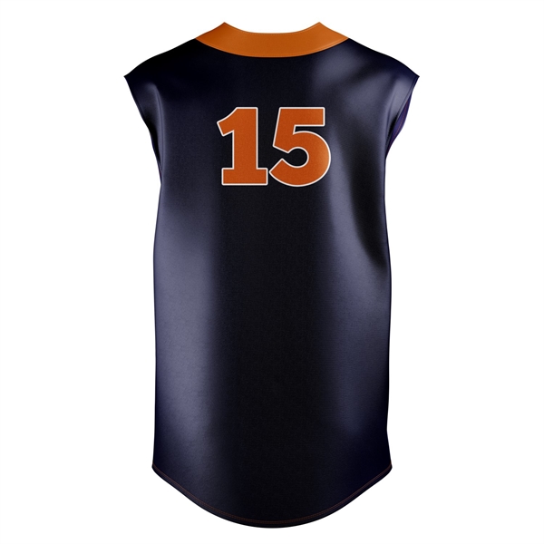Men's and Kids' Sublimation 2-Button Sleeveless Baseball 1