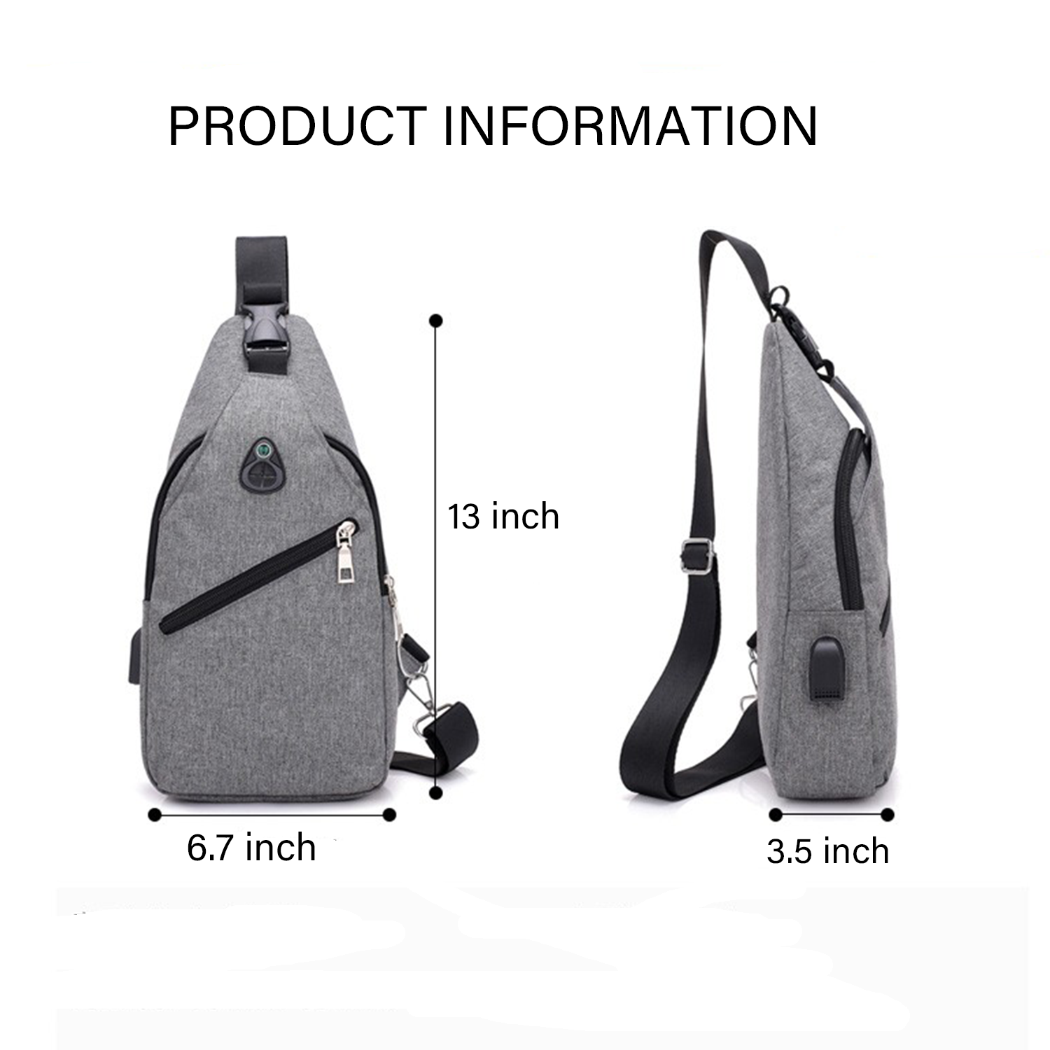 Oxford Multipurpose Crossbody Bag With Earphone Hole 2