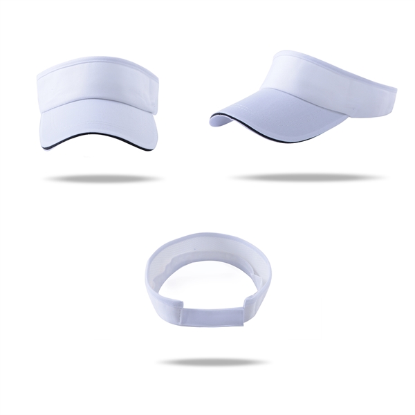 Stock Solid Color Cotton Twill Sandwich Visor 20