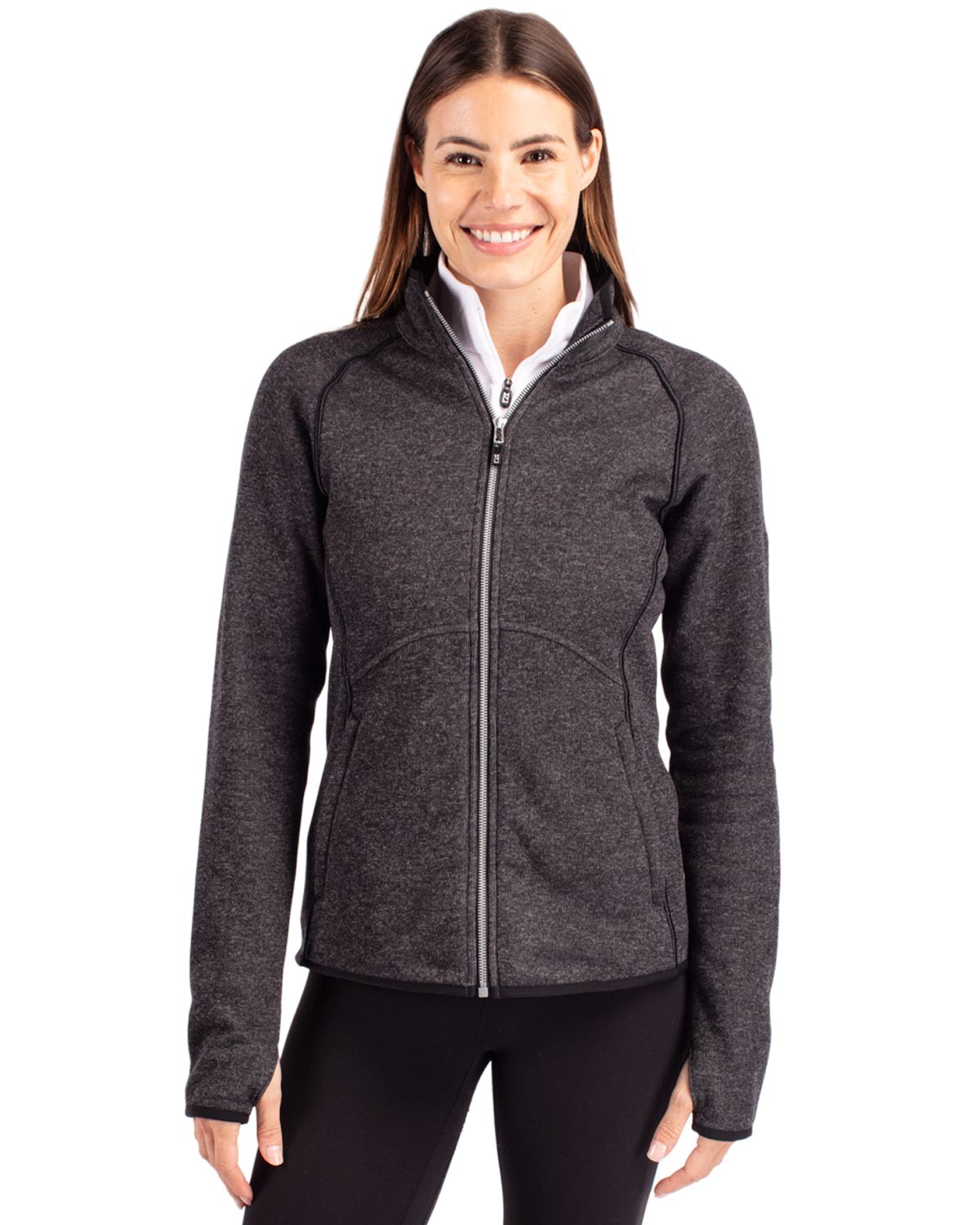 Mainsail Sweater-Knit Womens Full Zip Jacket