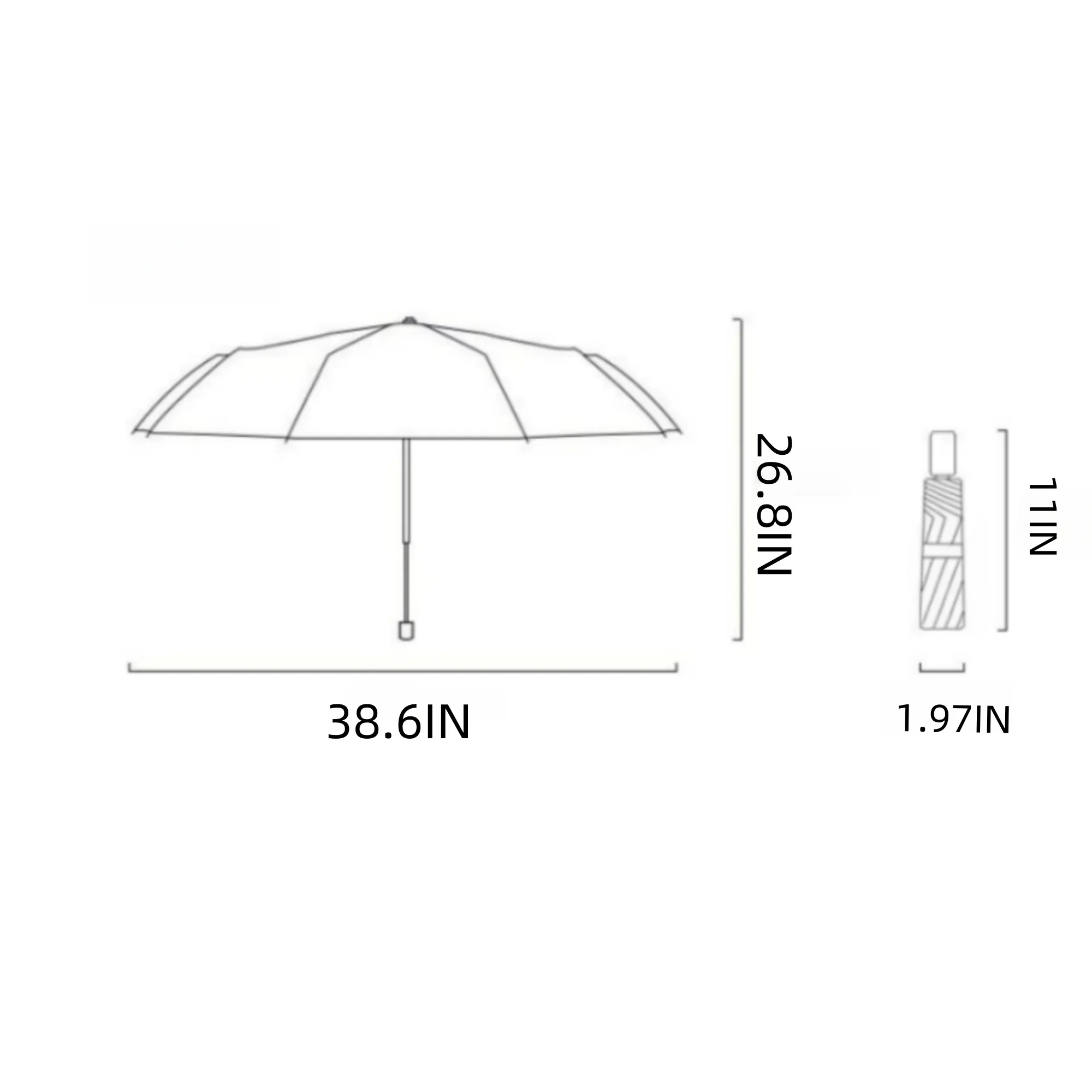 Ultra-Compact Auto Open/Close Umbrella 6