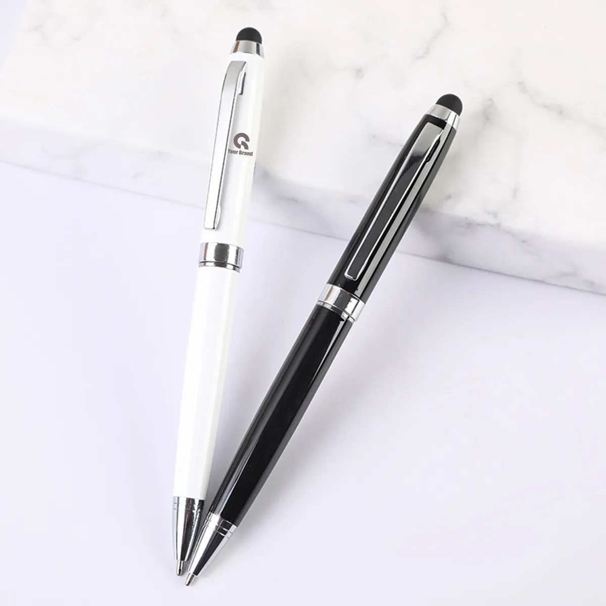 Business Rotary Capacitive Mobile Phone Round Ballpoint Pen 4