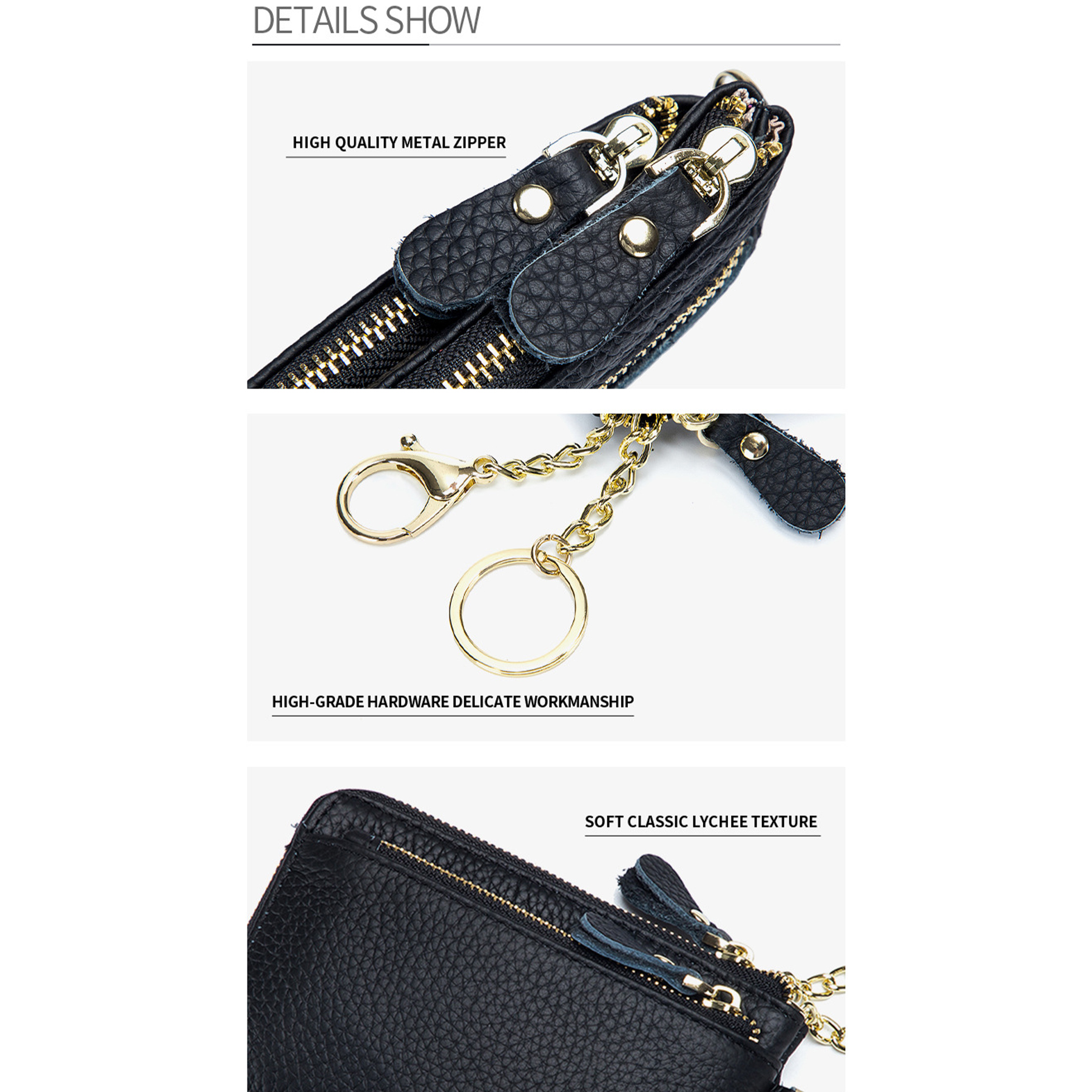 Genuine Leather Simple and versatile coin purse 8